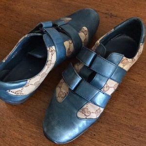 Gucci - Guccisima Canvas Leather Velcro Sneakers